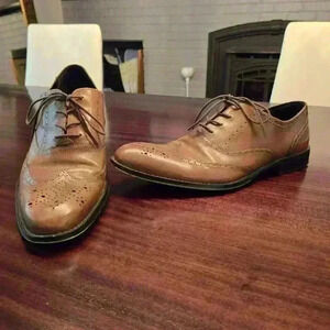 Aston Grey Mercer Wingtip Dress Shoes Men Brown Size 9.5